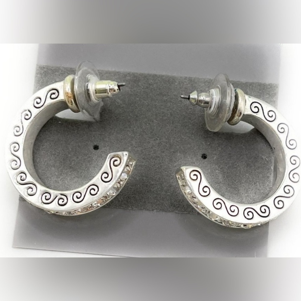 Brighton Zirconia Hoop Post Earrings - 5527